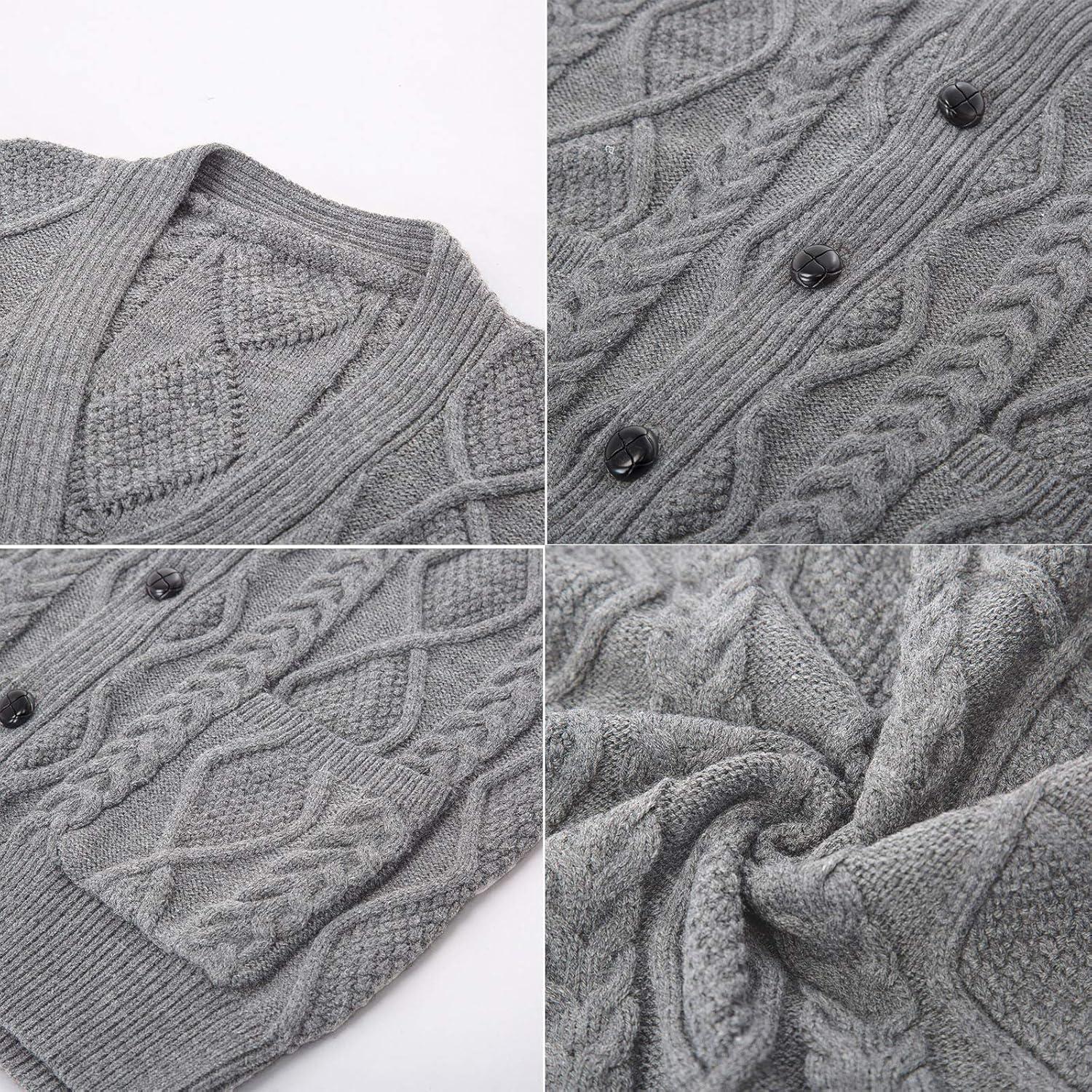imagePJ PAUL JONES Mens Sweater Vest VNeck Sleeveless Cable Knitted Cardigan VestGrey