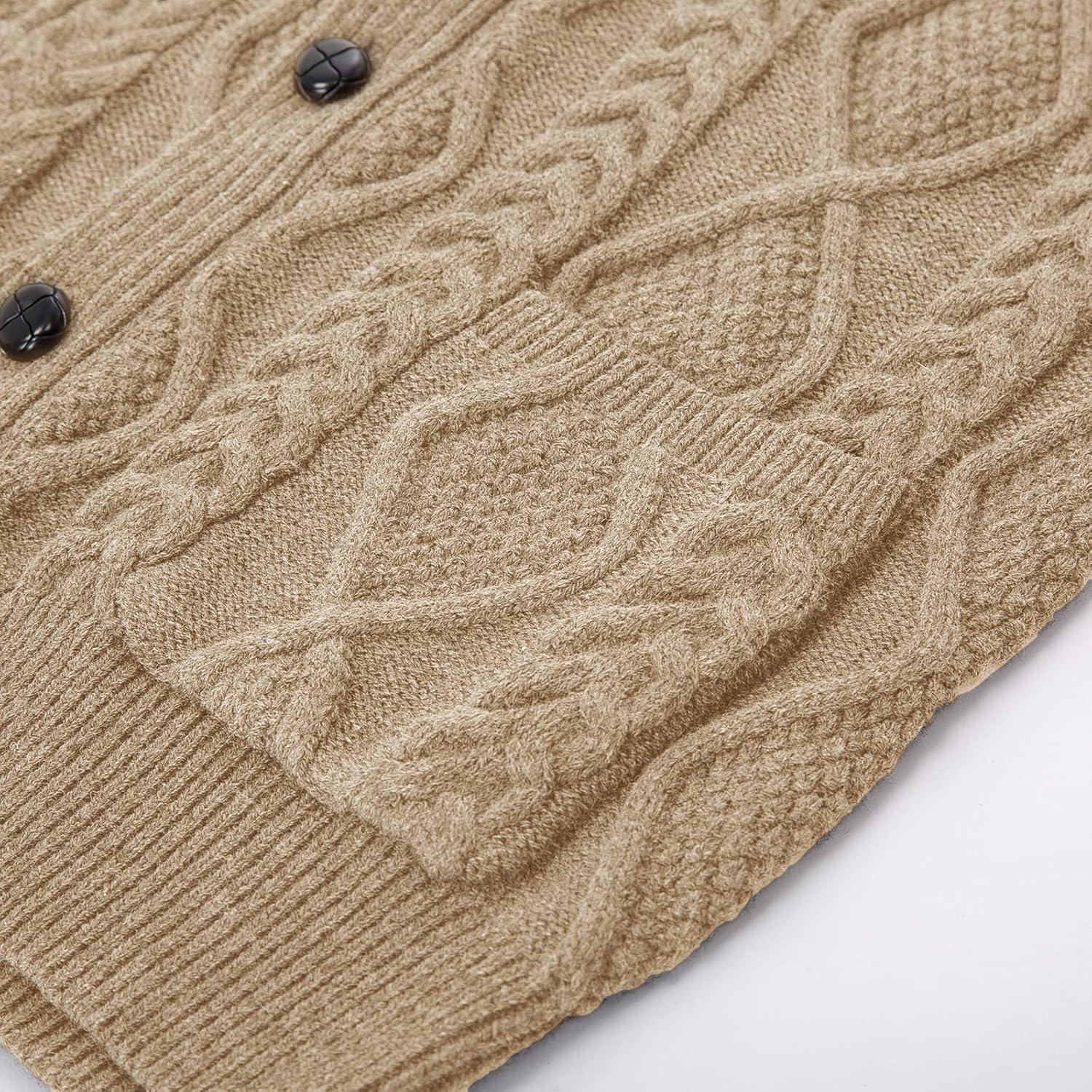 imagePJ PAUL JONES Mens Sweater Vest VNeck Sleeveless Cable Knitted Cardigan VestKhaki