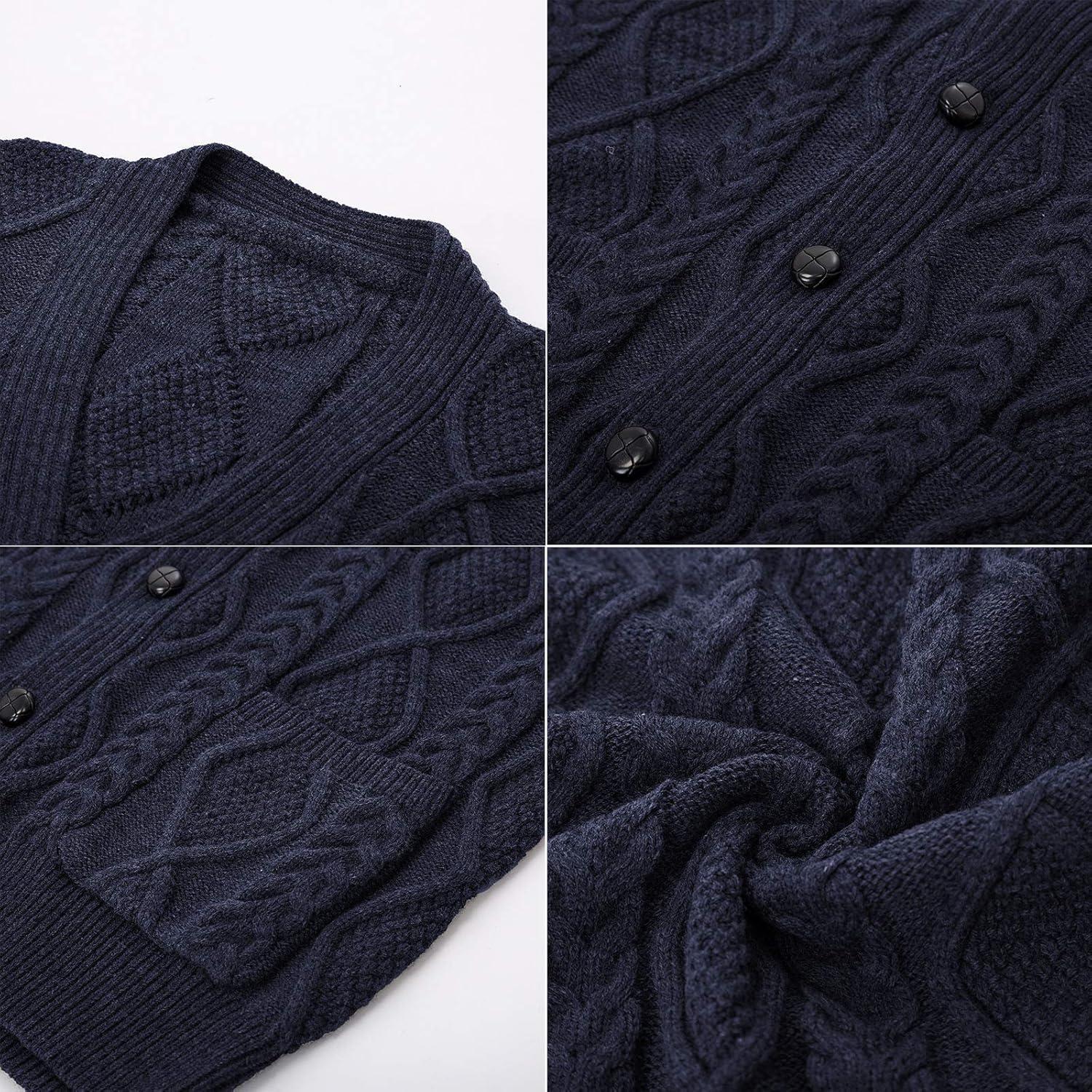 imagePJ PAUL JONES Mens Sweater Vest VNeck Sleeveless Cable Knitted Cardigan VestRoyal Blue