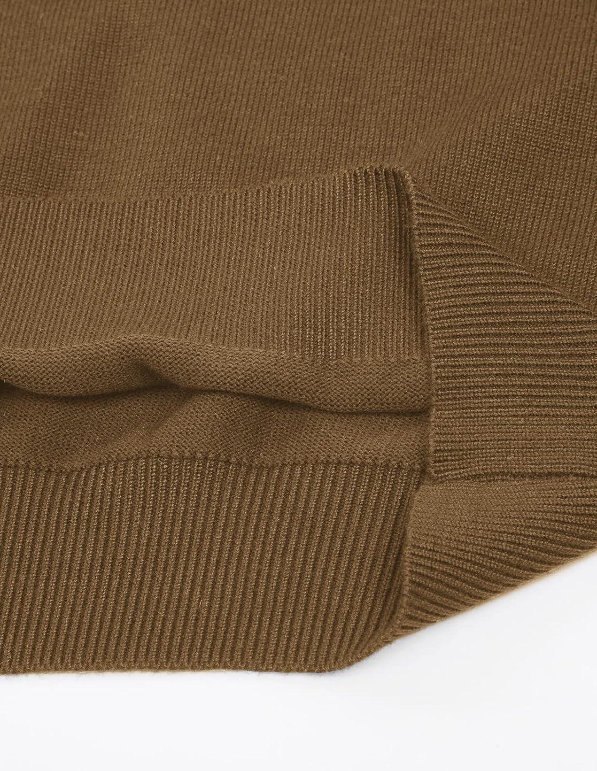 imagePJ PAUL JONES Mens VNeck Knitted Sweater Vest Solid Plain Sleeveless Pullover KnitwearBrown