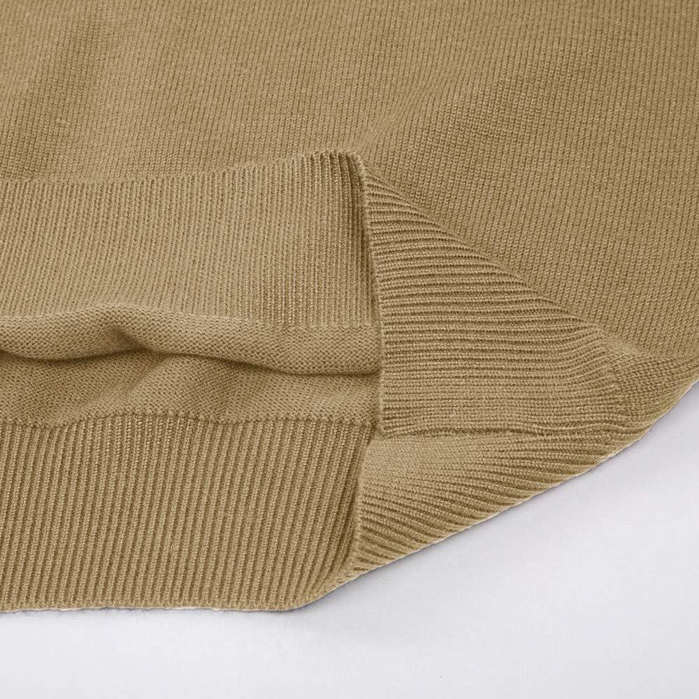 imagePJ PAUL JONES Mens VNeck Knitted Sweater Vest Solid Plain Sleeveless Pullover KnitwearCamel