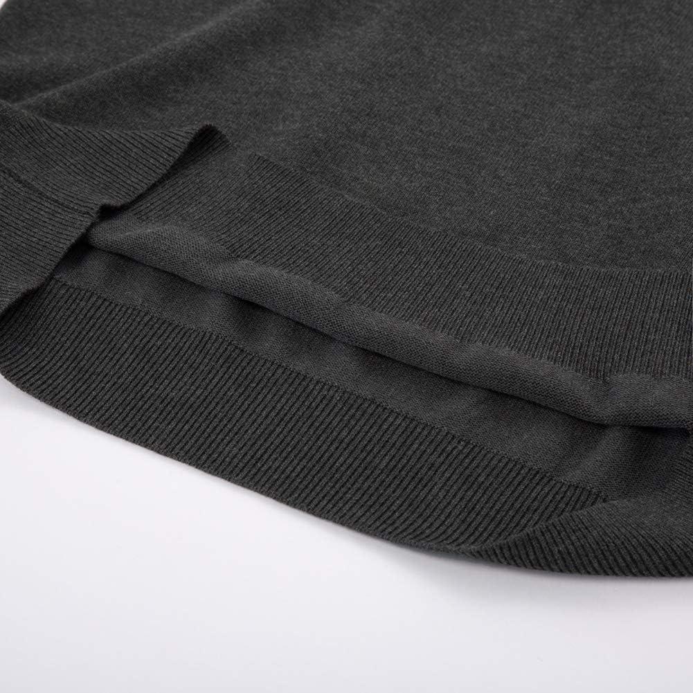 imagePJ PAUL JONES Mens VNeck Knitted Sweater Vest Solid Plain Sleeveless Pullover KnitwearDark Grey