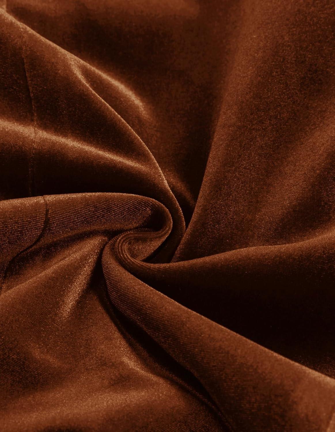 imagePJ PAUL JONES Mens Velvet Blazer Jacket Two Button Sport Coat Solid Suit Jackets for Dinner Prom WeddingBrown