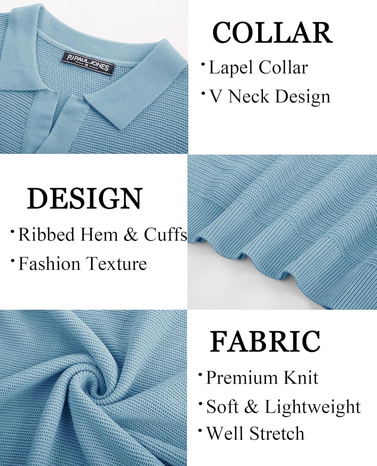 imagePJ PAUL JONES mens ClassicLight Bluetextured