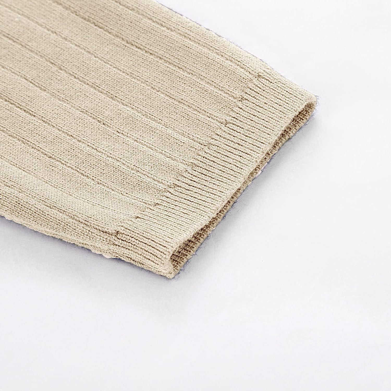 imagePJ PUAL JONES Mens Shawl Collar Open Front Long Cardigan Ribbed Knit Sweater with PocketsBeige