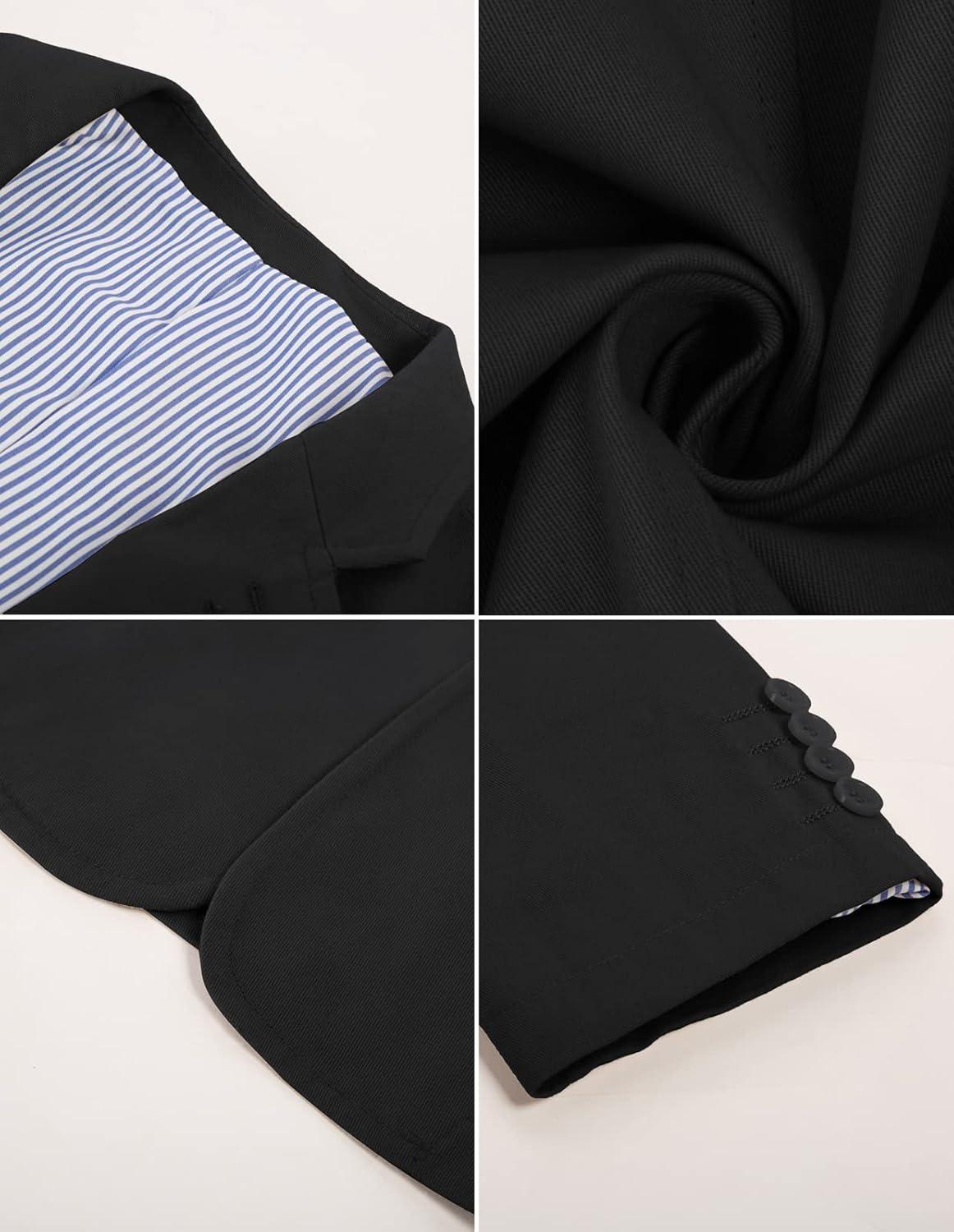 imagePJ Paul Jones Mens Cotton Twill Blazer Jacket Lightweight Casual Slim Fit Sport CoatBlack