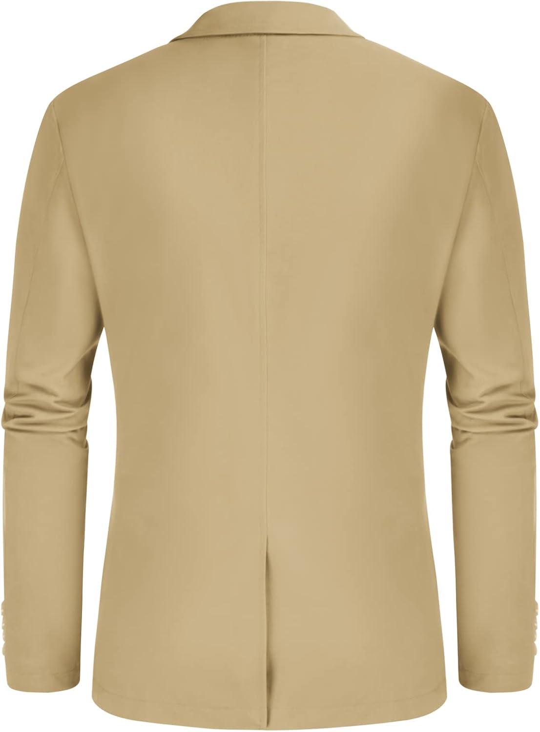 imagePJ Paul Jones Mens Cotton Twill Blazer Jacket Lightweight Casual Slim Fit Sport CoatKhaki