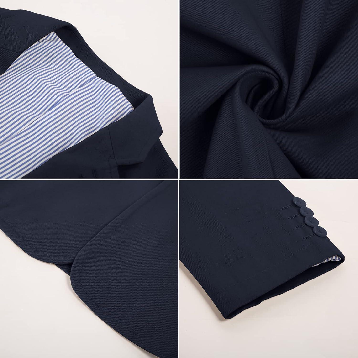 imagePJ Paul Jones Mens Cotton Twill Blazer Jacket Lightweight Casual Slim Fit Sport CoatNavy