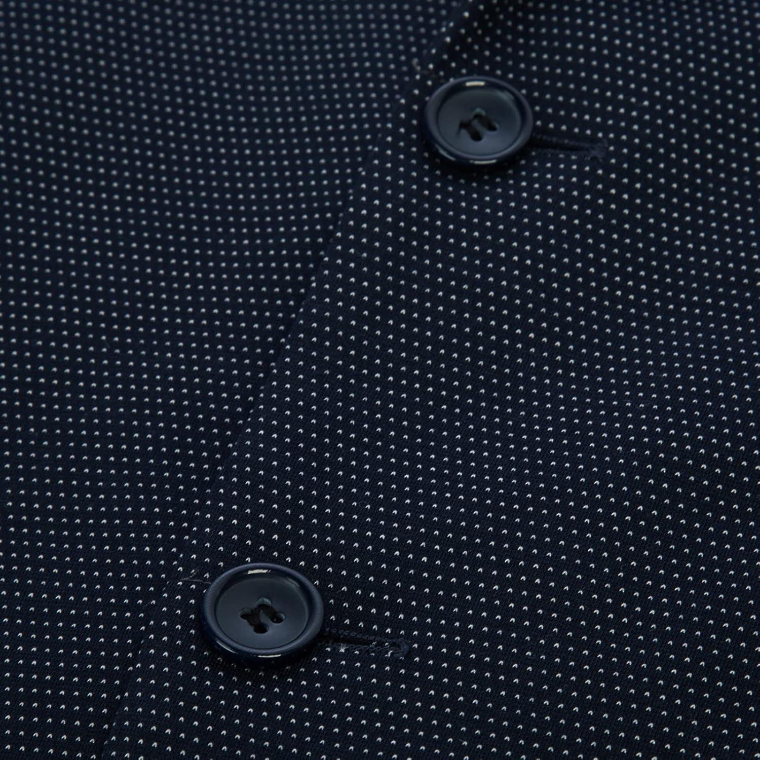 imagePJ Paul Jones Mens Herringbone Blazer Jacket Lightweight Casual Knit Sport CoatDotsnavy