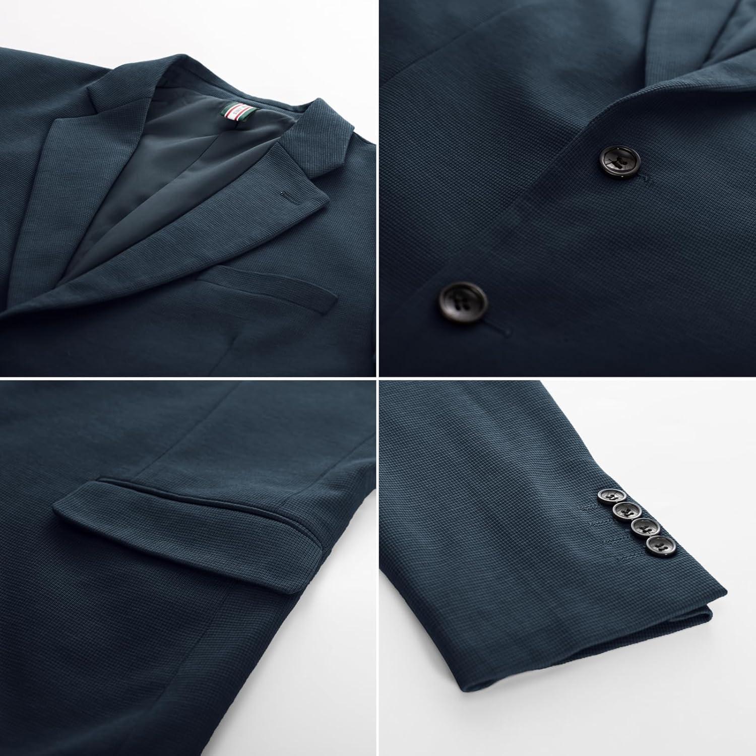 imagePJ Paul Jones Mens Herringbone Blazer Jacket Lightweight Casual Knit Sport CoatNavy New