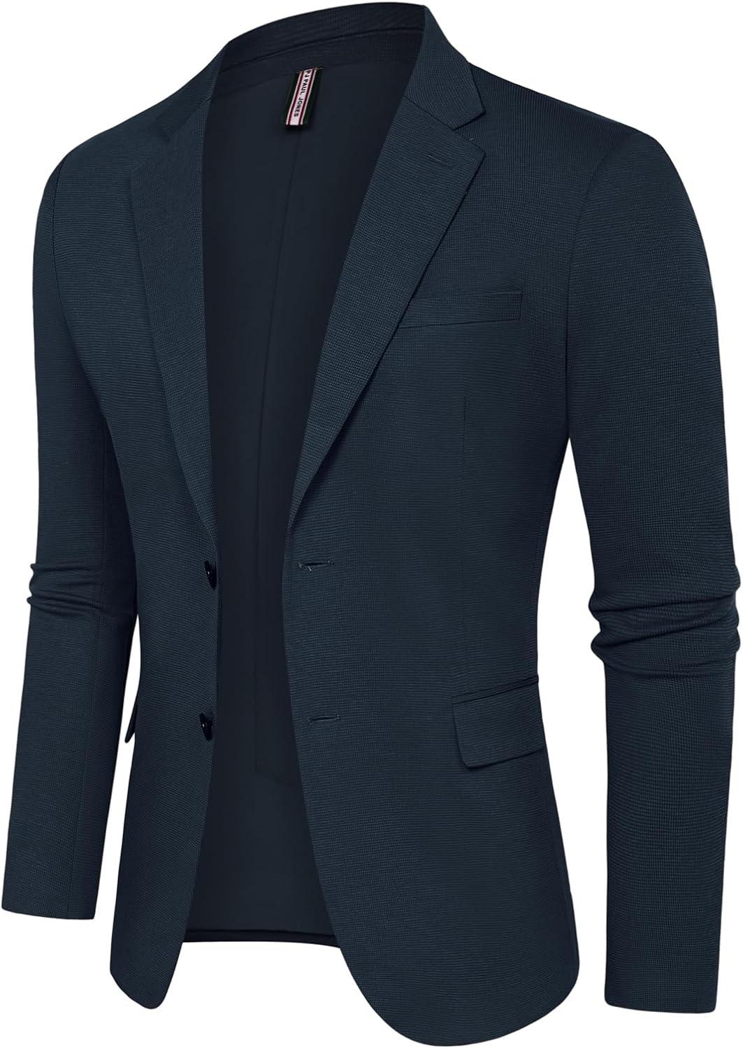 imagePJ Paul Jones Mens Herringbone Blazer Jacket Lightweight Casual Knit Sport CoatNavy New