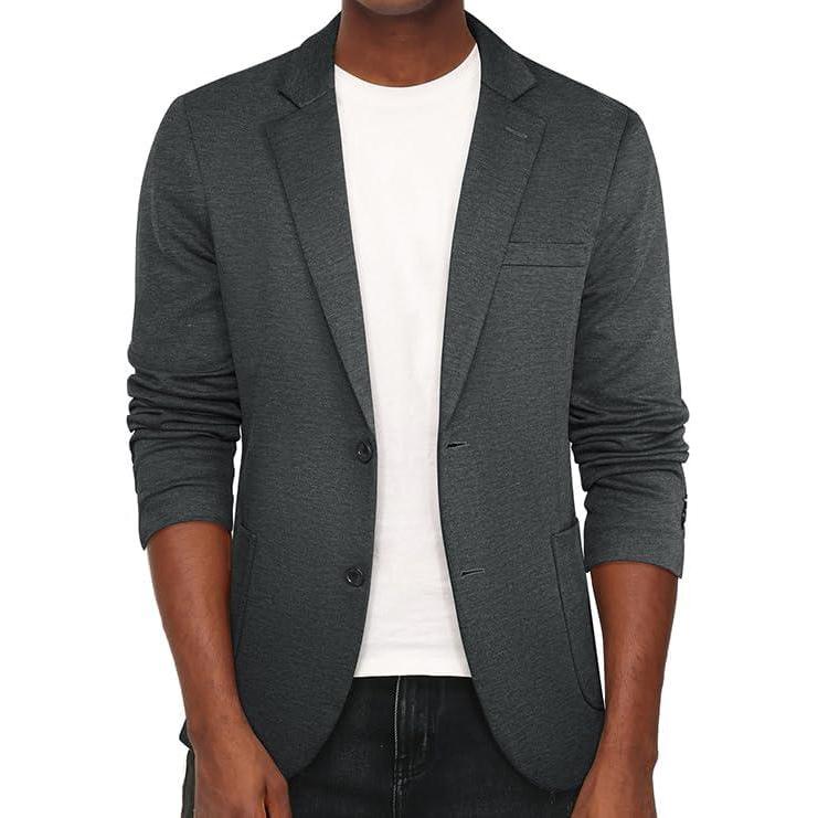 imagePJ PAUL JONES Mens Casual Knit Blazer Suit Jackets Two Button Lightweight Unlined Sport CoatDark Graylightweight