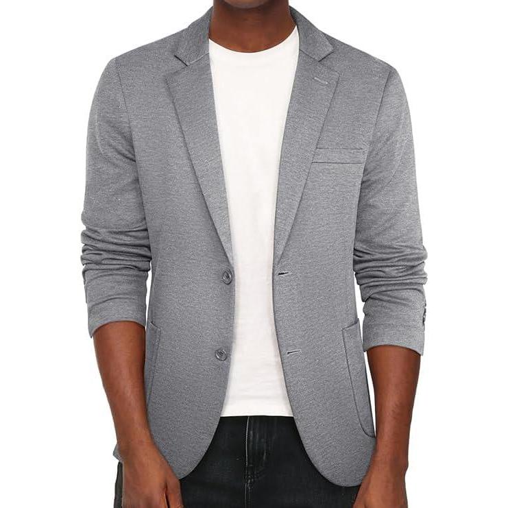 imagePJ PAUL JONES Mens Casual Knit Blazer Suit Jackets Two Button Lightweight Unlined Sport CoatLight Graylightweight