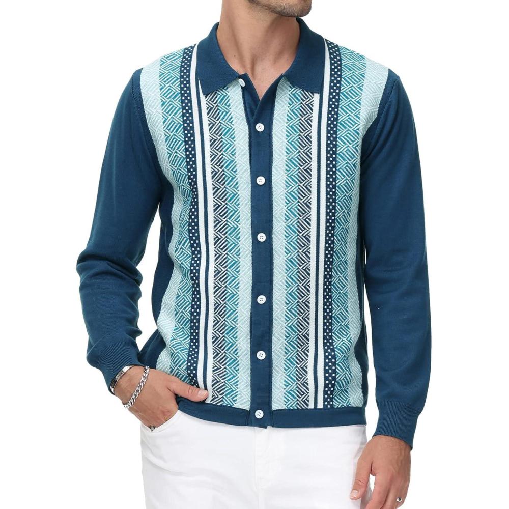 imagePJ PAUL JONES mens ClassicLong Sleeveblue