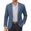 imagePJ PAUL JONES Mens Blazer Casual Two Button Sport Coats Notched Lapel Solid Suit JacketsBlue