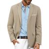 imagePJ PAUL JONES Mens Blazer Jackets Lightweight Casual Suits Stylish Sport Jacket for MenKhaki