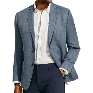 PJ PAUL JONES Mens Blazer Casual Sport Coats Regular Fit Two Button Suit Jacket Lightweight Sports Jacket(Blue)