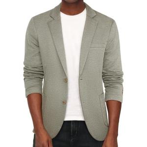 PJ PAUL JONES Men’s Casual Knit Blazer Suit Jackets Two Button Lightweight Unlined Sport Coat(Khaki-lightweight)