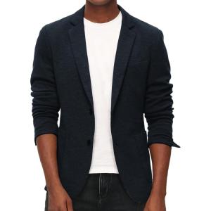 PJ PAUL JONES Men’s Casual Knit Blazer Suit Jackets Two Button Lightweight Unlined Sport Coat(Navy Blue)