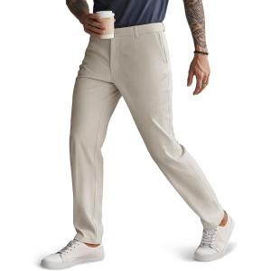 PJ PAUL JONES Mens Golf Pants Stretch Work Dress Pant Casual Classic Fit Lightweight Slacks Trousers with 5 Pockets(Beige Basic)