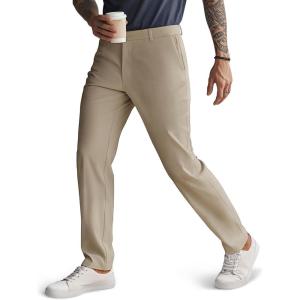 PJ PAUL JONES Mens Golf Pants Stretch Work Dress Pant Casual Classic Fit Lightweight Slacks Trousers with 5 Pockets(Khaki Basic)