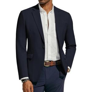 PJ PAUL JONES Men’s Lightweight Sport Coat Casual One Button Blazer Breathable Sportcoat(Navy Blue)