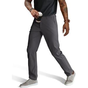PJ PAUL JONES Mens Stretch Golf Pants Quick Dry Lightweight Casual Pants with Pockets(Dark Grey)