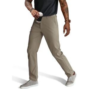 PJ PAUL JONES Mens Stretch Golf Pants Quick Dry Lightweight Casual Pants with Pockets(Khaki)