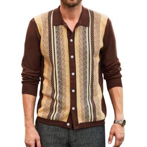 PJ PAUL JONES mens Classic(Brown-long Sleeve)