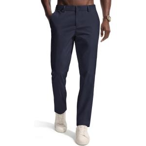 PJ PAULl Jones Mens Golf Pants Stretch Tapered Wrinkle Free Pants Casual Lightweight Trousers with 5 Pockets(Dark Blue)