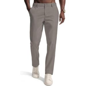 PJ PAULl Jones Mens Golf Pants Stretch Tapered Wrinkle Free Pants Casual Lightweight Trousers with 5 Pockets(Dark Gray)