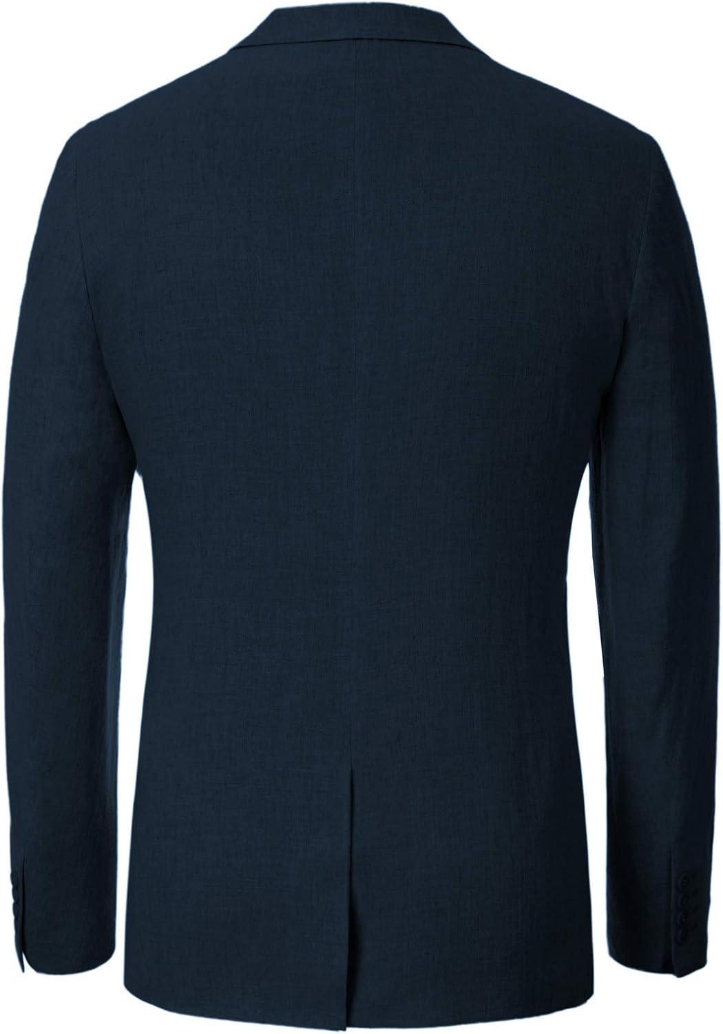 imagePJ PAUL JONES Mens Slim Fit Lightweight Linen Jacket Tailored Blazer Sport CoatNavy