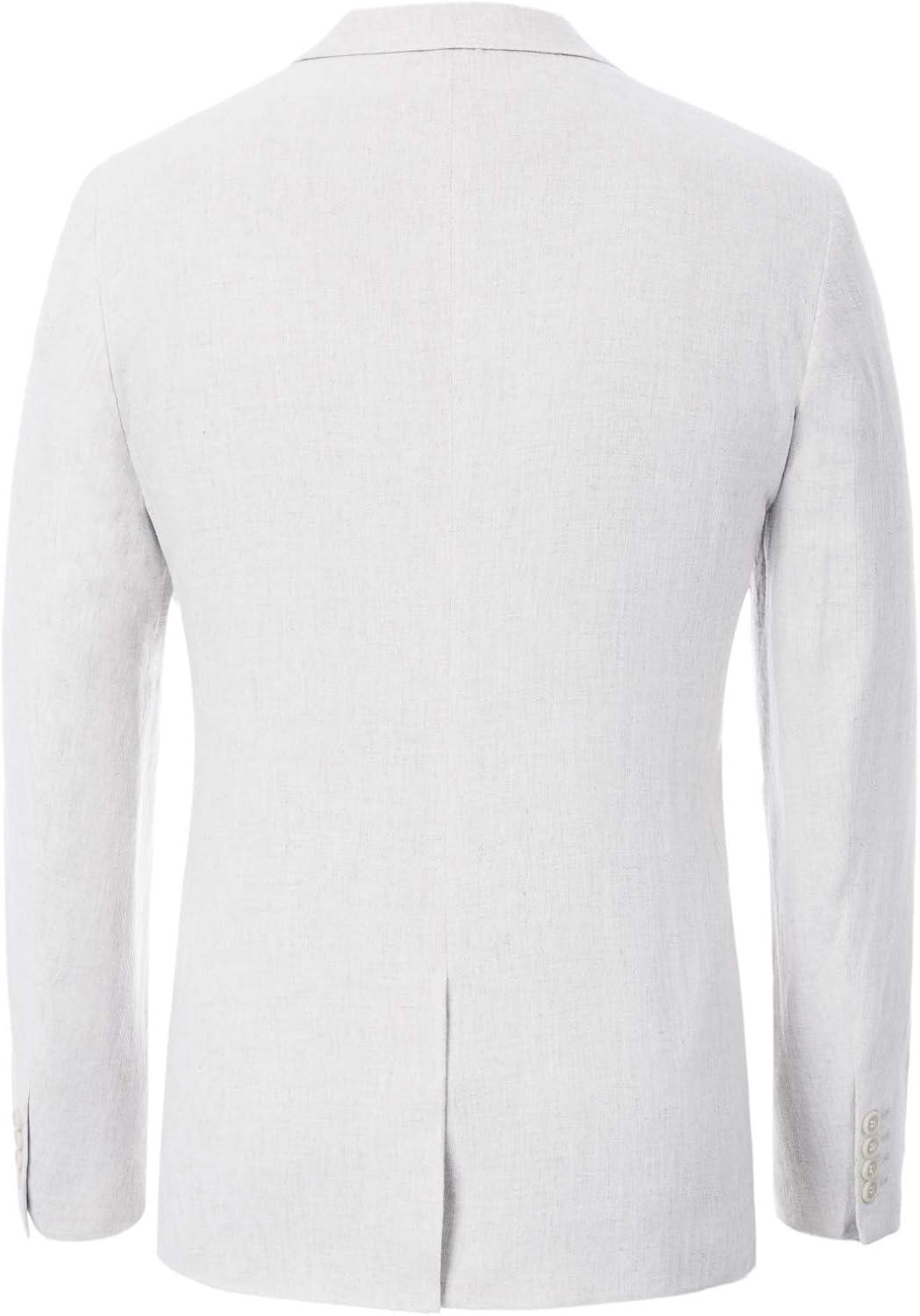 imagePJ PAUL JONES Mens Slim Fit Lightweight Linen Jacket Tailored Blazer Sport CoatWhite