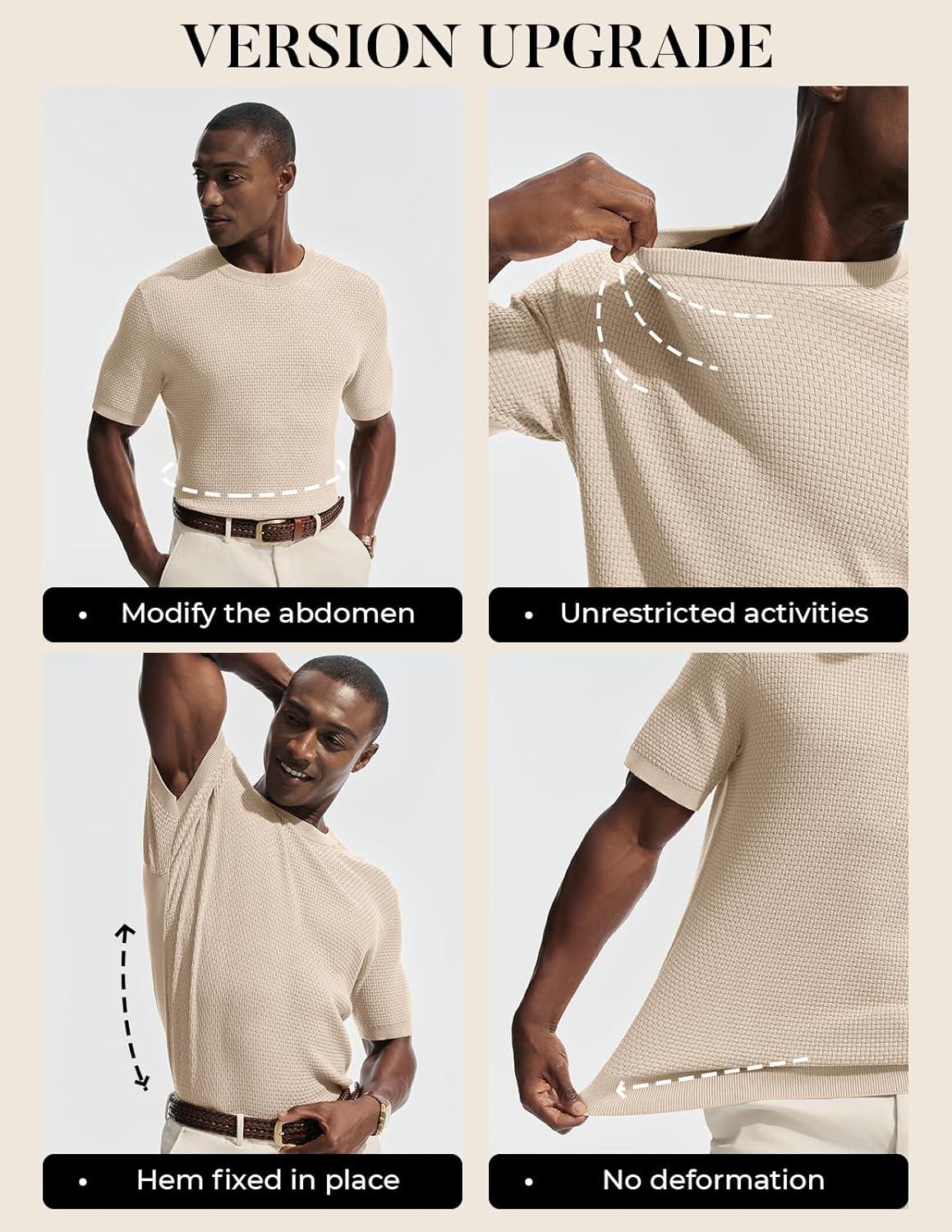 imagePJ PAUL JONES Mens TShirts Casual Short Sleeve Crewneck Knit Tee ShirtsBeige