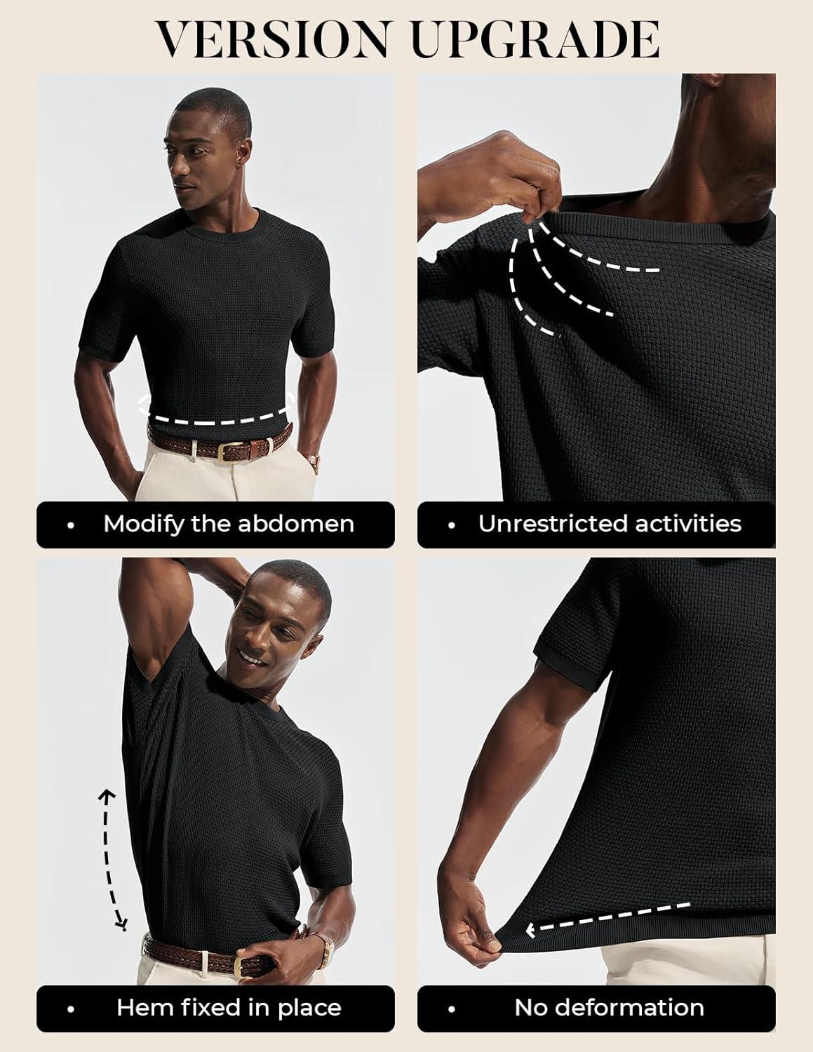 imagePJ PAUL JONES Mens TShirts Casual Short Sleeve Crewneck Knit Tee ShirtsBlack