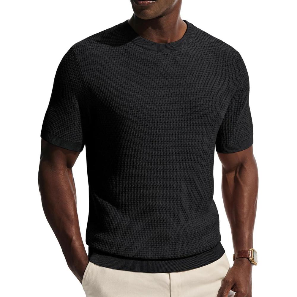 imagePJ PAUL JONES Mens TShirts Casual Short Sleeve Crewneck Knit Tee ShirtsBlack