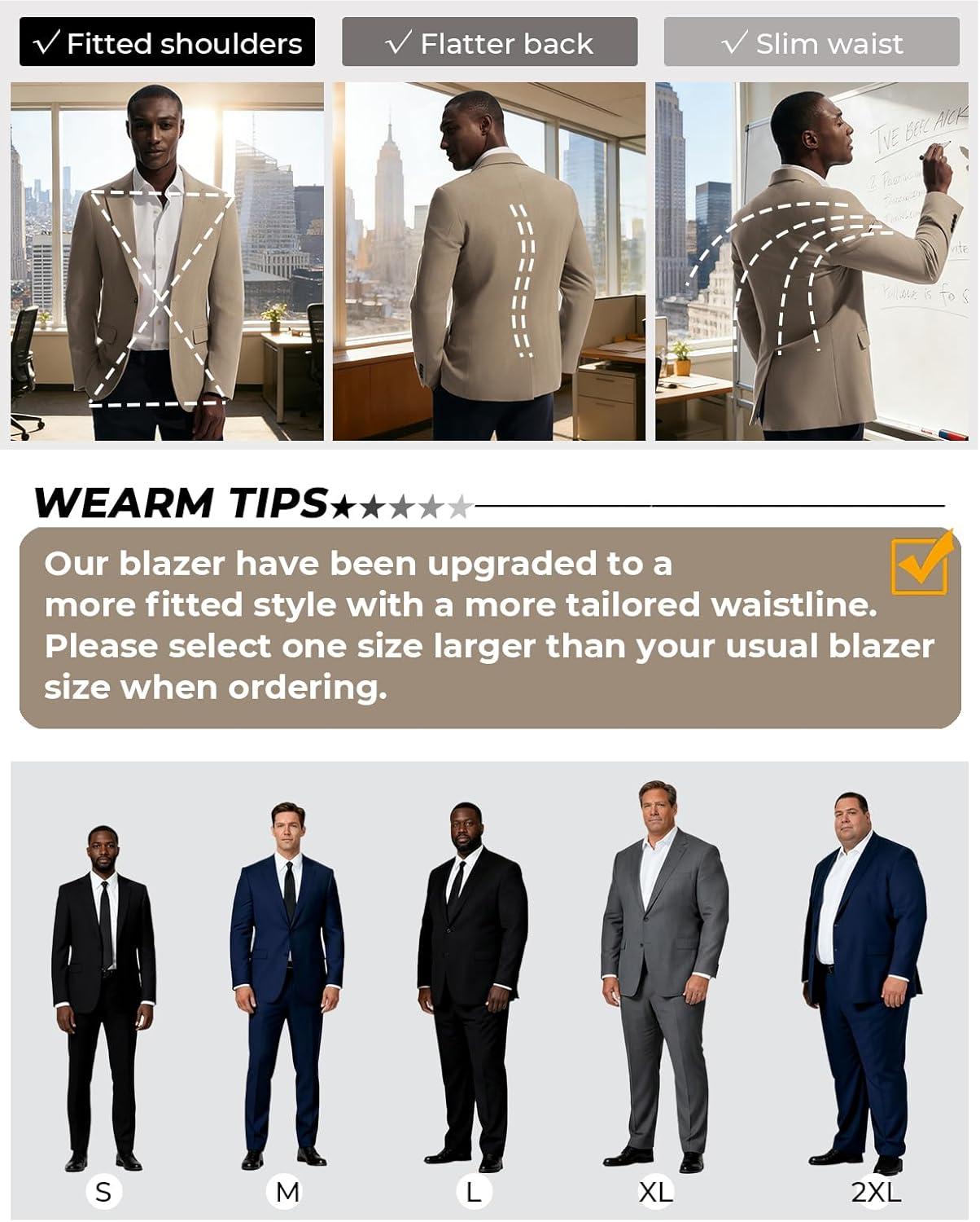 imagePJ PAUL JONES Mens Blazer Casual Lightweight Sports Coat Summer Sport Suit JacketsApricot
