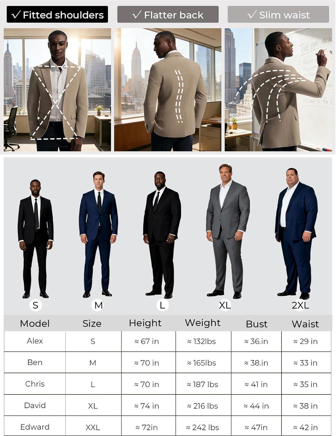 imagePJ PAUL JONES Mens Blazer Casual Lightweight Sports Coat Summer Sport Suit JacketsApricot