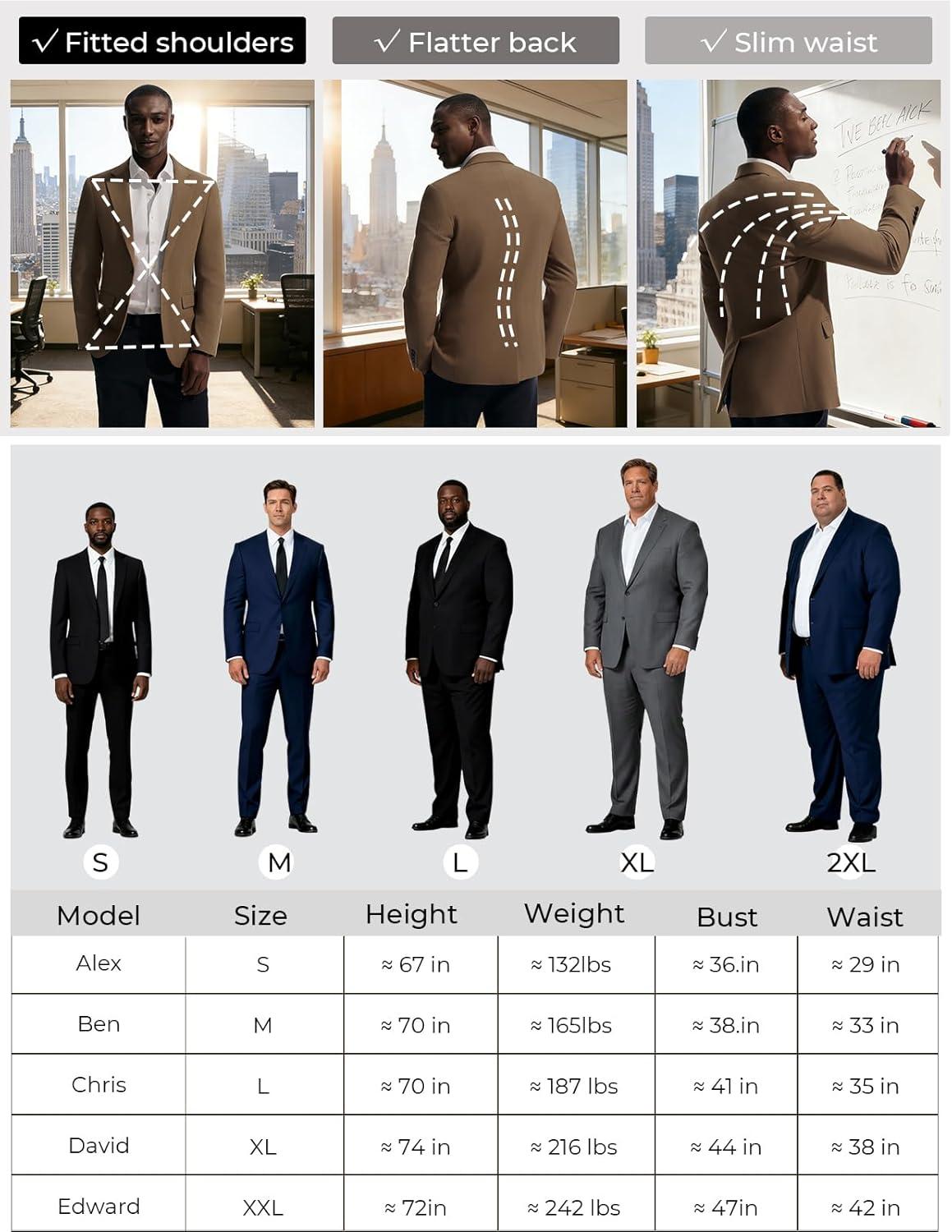 imagePJ PAUL JONES Mens Blazer Casual Lightweight Sports Coat Summer Sport Suit JacketsBrown