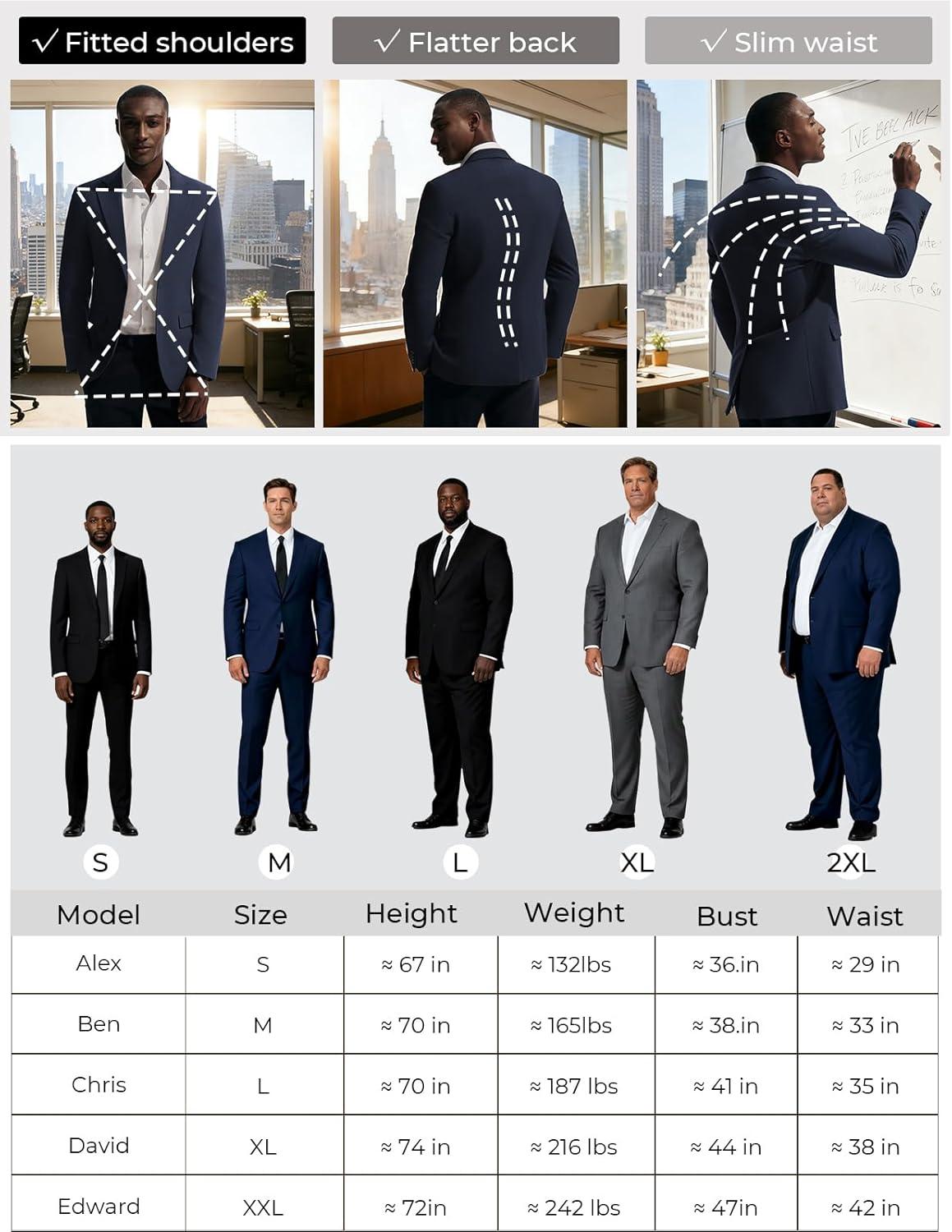 imagePJ PAUL JONES Mens Blazer Casual Lightweight Sports Coat Summer Sport Suit JacketsDark Blue