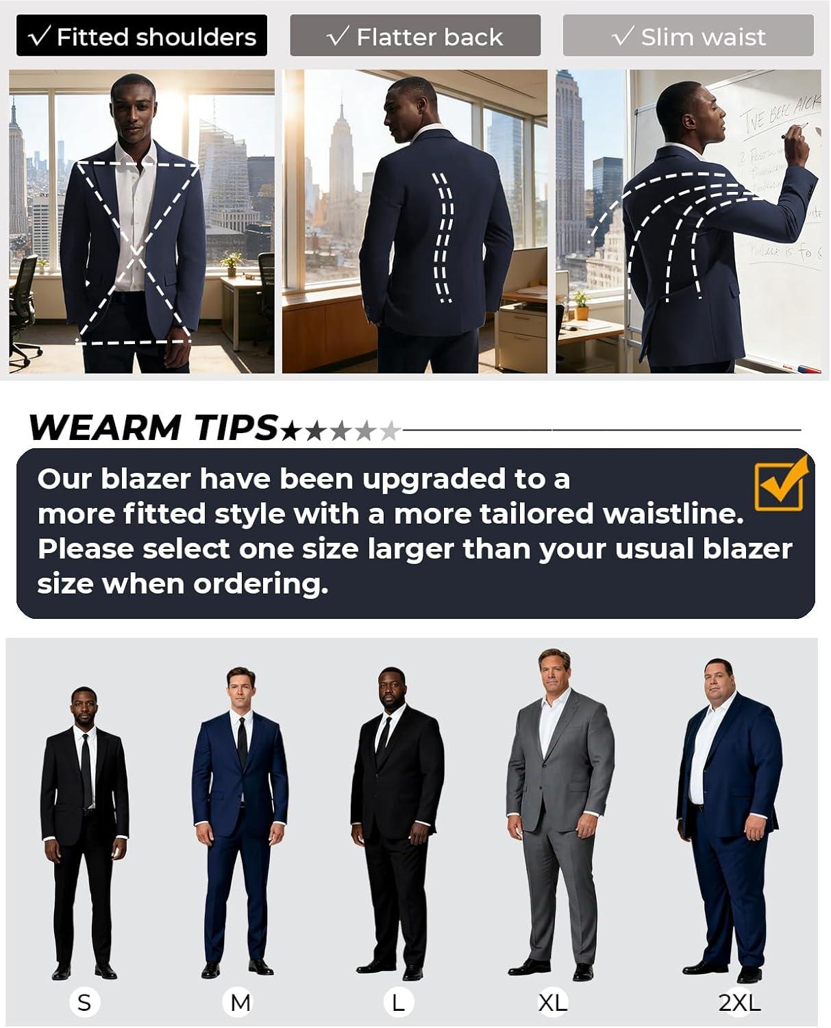 imagePJ PAUL JONES Mens Blazer Casual Lightweight Sports Coat Summer Sport Suit JacketsDark Blue
