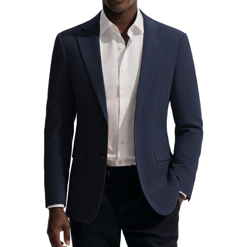 imagePJ PAUL JONES Mens Blazer Casual Lightweight Sports Coat Summer Sport Suit JacketsDark Blue