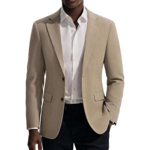 PJ PAUL JONES Mens Blazer Casual Lightweight Sports Coat Summer Sport Suit Jackets(Apricot)