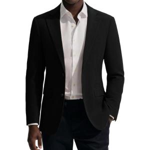 PJ PAUL JONES Mens Blazer Casual Lightweight Sports Coat Summer Sport Suit Jackets(Black)