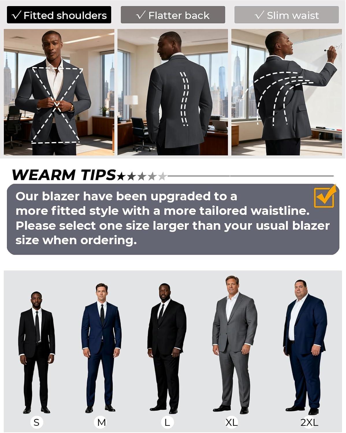 imagePJ PAUL JONES Blazer for Men Classic Lightweight Sports Coat Casual Sport Suit JacketsDark Grey