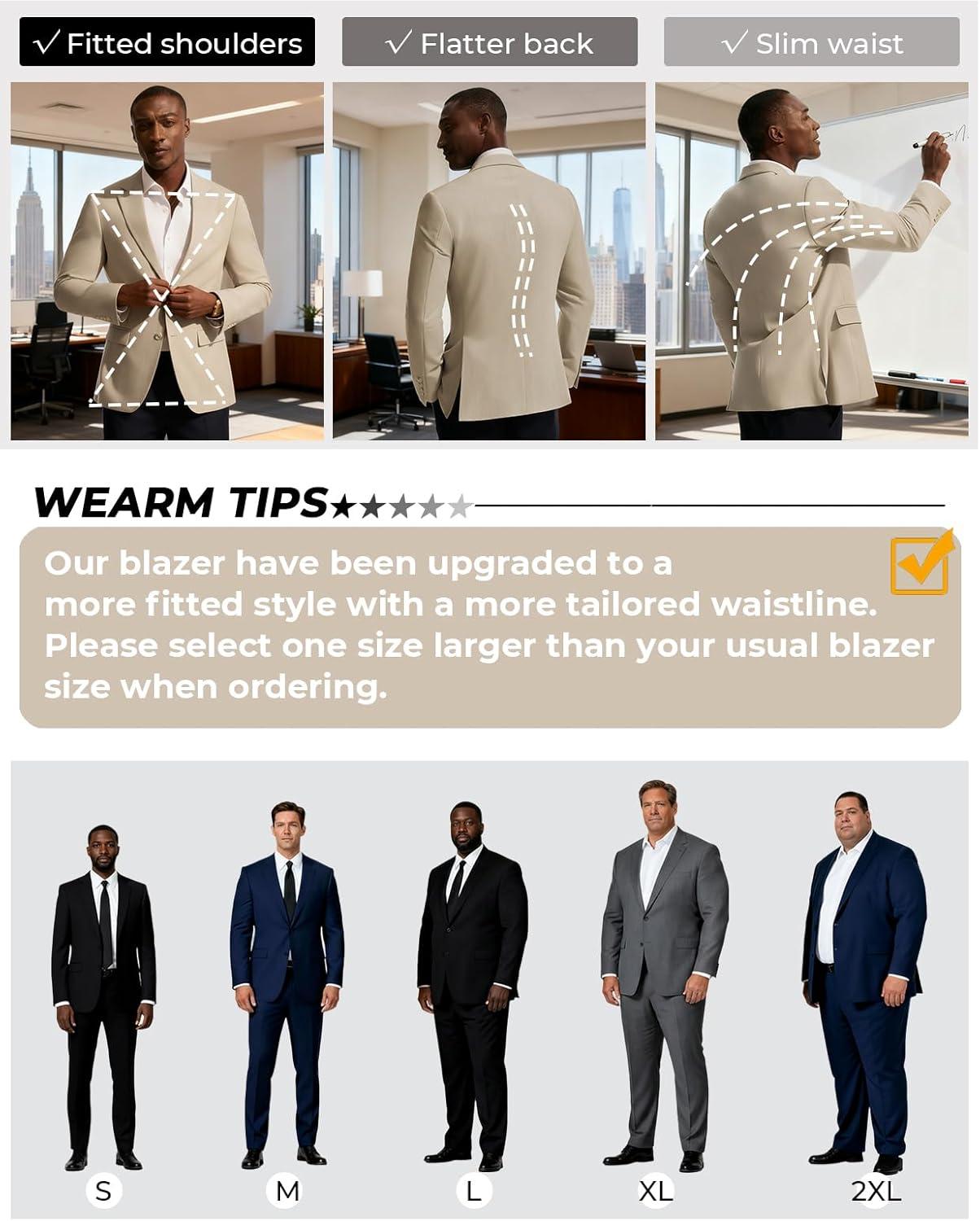 imagePJ PAUL JONES Blazer for Men Classic Lightweight Sports Coat Casual Sport Suit JacketsKhaki