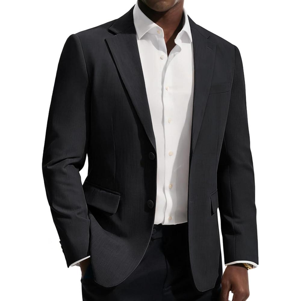 imagePJ PAUL JONES Blazer for Men Classic Lightweight Sports Coat Casual Sport Suit JacketsBlack