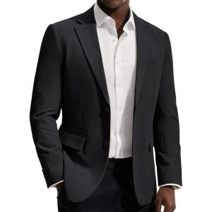 PJ PAUL JONES Blazer for Men Classic Lightweight Sports Coat Casual Sport Suit Jackets(Black)