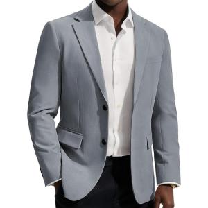 PJ PAUL JONES Blazer for Men Classic Lightweight Sports Coat Casual Sport Suit Jackets(Grey)
