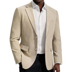 PJ PAUL JONES Blazer for Men Classic Lightweight Sports Coat Casual Sport Suit Jackets(Khaki)